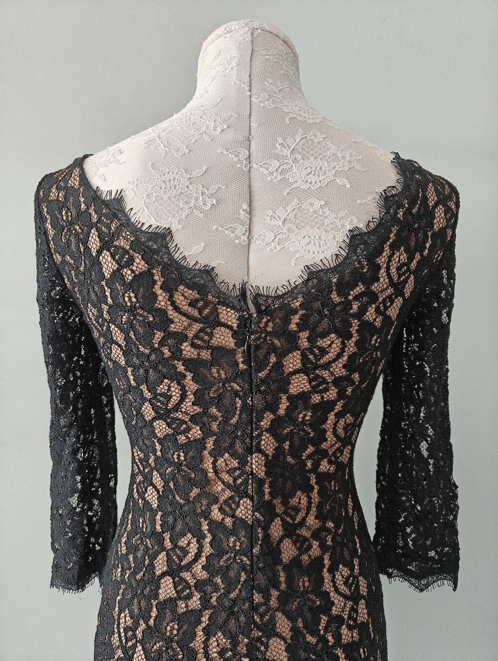 Aritzia Babaton Rafael Black Lace Mini Dress Party Evening Classy Lined Fitted - Picture 3 of 7